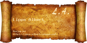 Lippe Albert névjegykártya