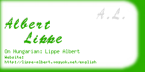 albert lippe business card